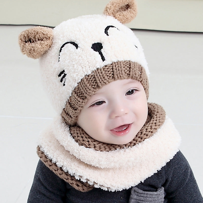Wool scarf baby hat - ROZZAJ