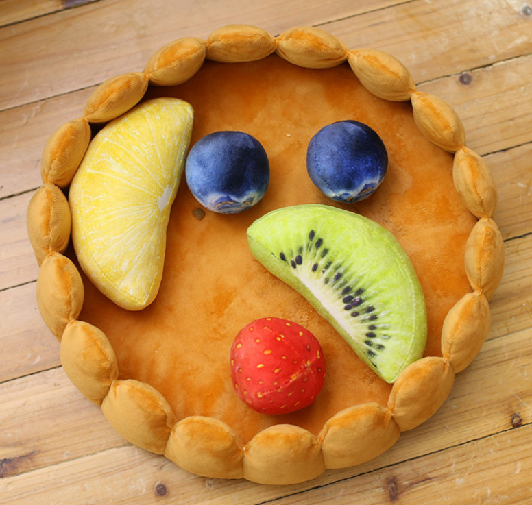 Pet Plush Mat Fruit Egg Tart Bed
