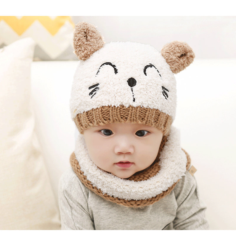 Wool scarf baby hat - ROZZAJ