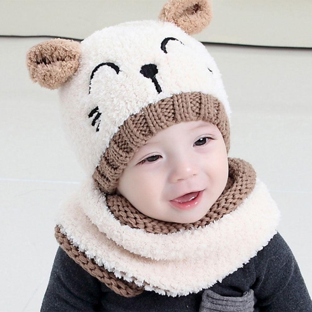 Wool scarf baby hat - ROZZAJ