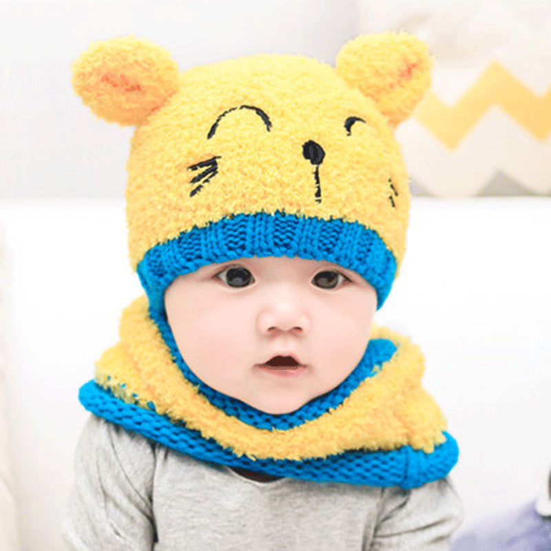Wool scarf baby hat - ROZZAJ
