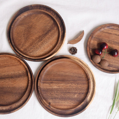 Round Wooden Plate