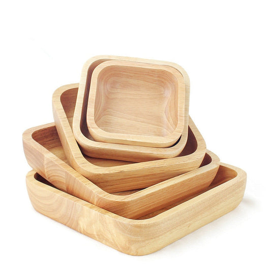 Japanese Rubber Wood Square Plate